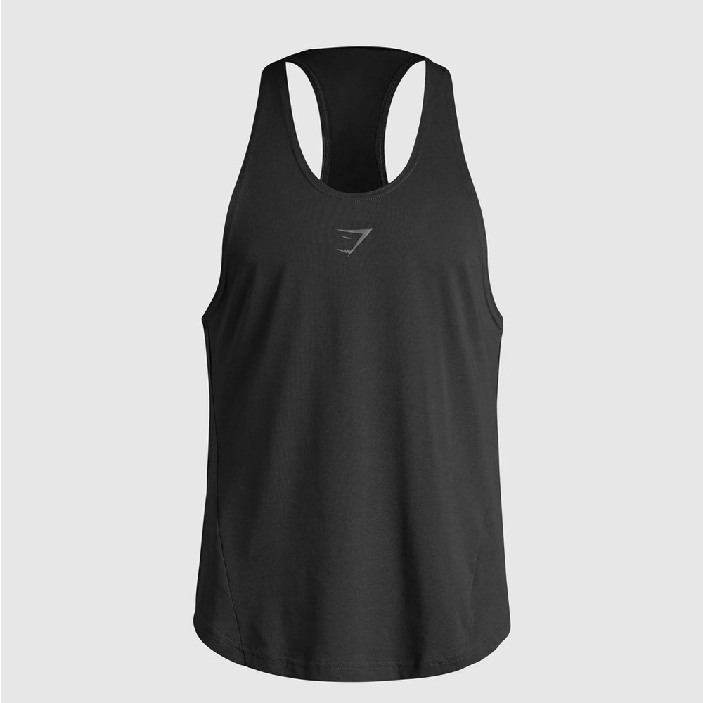 Gymshark Men’s Black Stringer Tank Top Racerback Logo